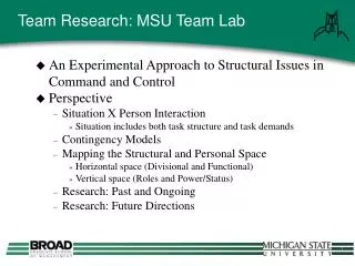 Team Research: MSU Team Lab