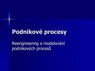 podnikov procesy