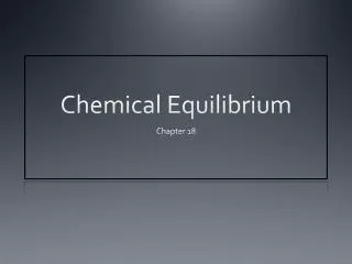 Chemical Equilibrium