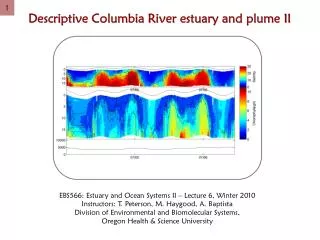 Descriptive Columbia River estuary and plume II