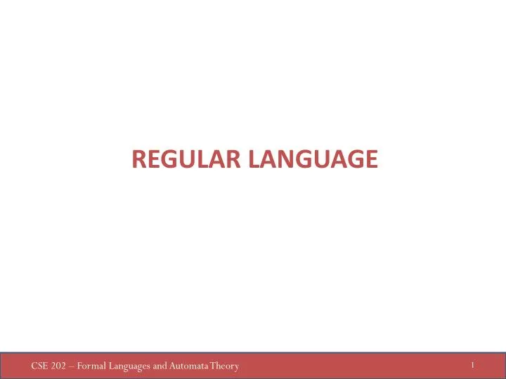 regular language
