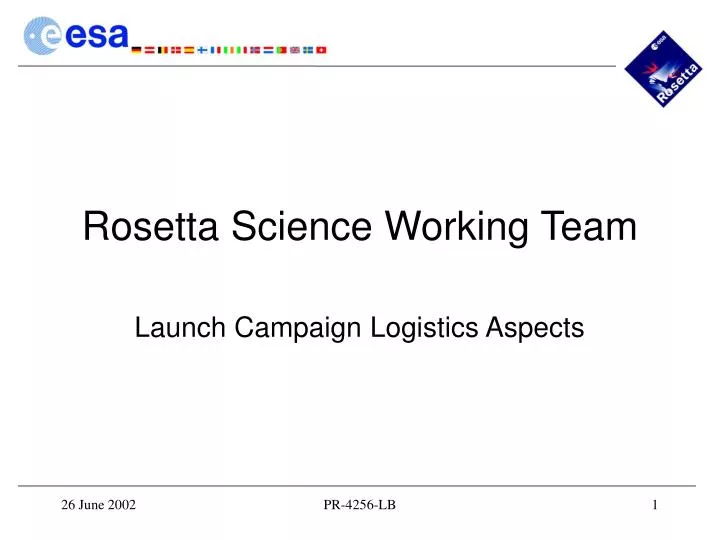 rosetta science working team