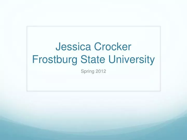 jessica crocker frostburg state university