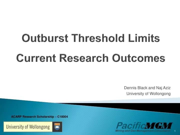 outburst threshold limits current research outcomes