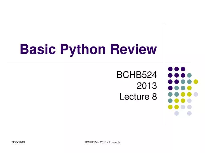 basic python review