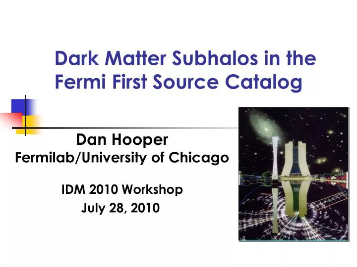 dark matter subhalos in the fermi first source catalog