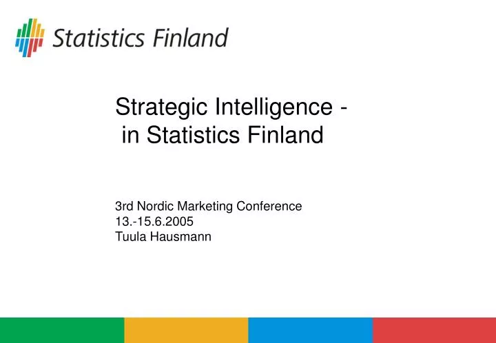 strategic intelligence in statistics finland