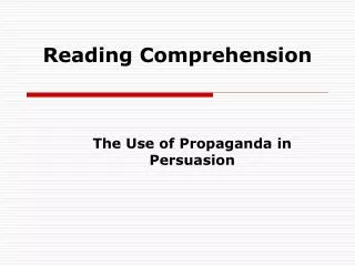 reading comprehension