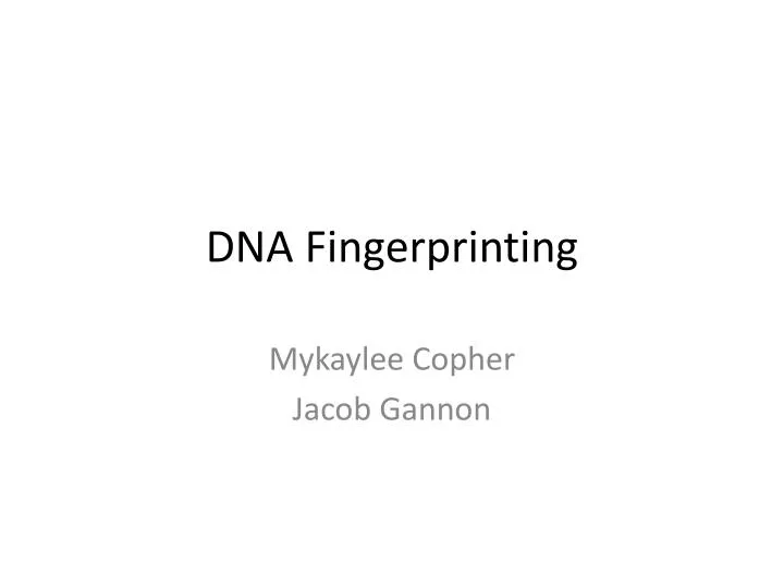 dna fingerprinting