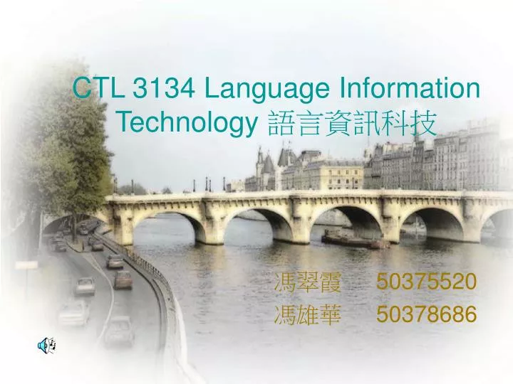 ctl 3134 language information technology