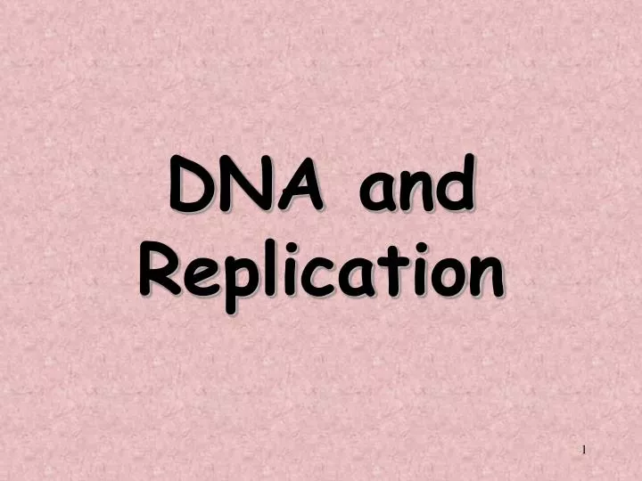 dna and replication