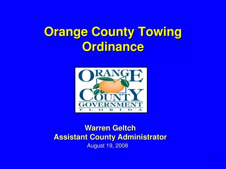 orange county towing ordinance