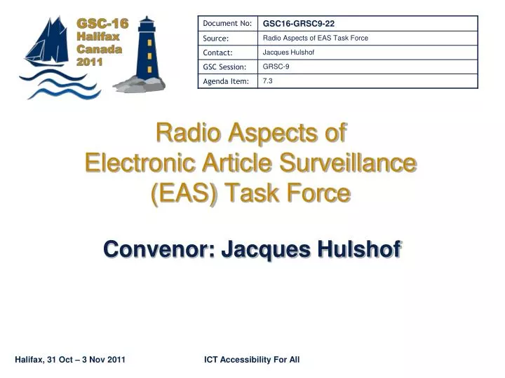 radio aspects of electronic article surveillance eas task force