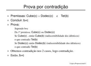 prova por contradi o