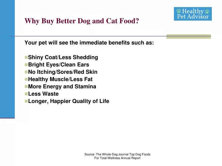 why buy better dog and cat food