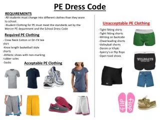 PE Dress Code