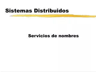 sistemas distribuidos