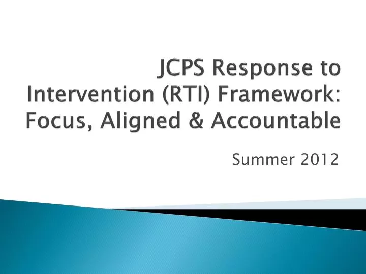 jcps response to intervention rti framework focus aligned accountable
