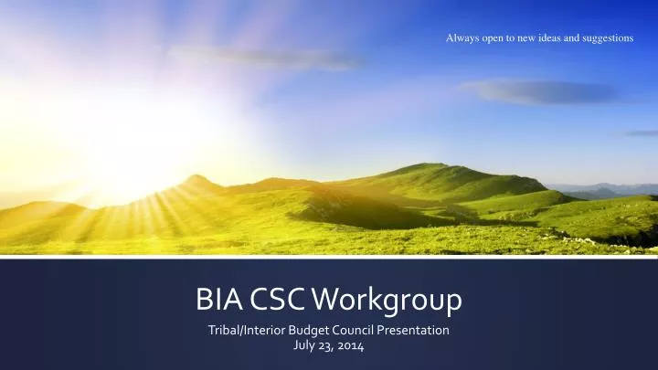bia csc workgroup