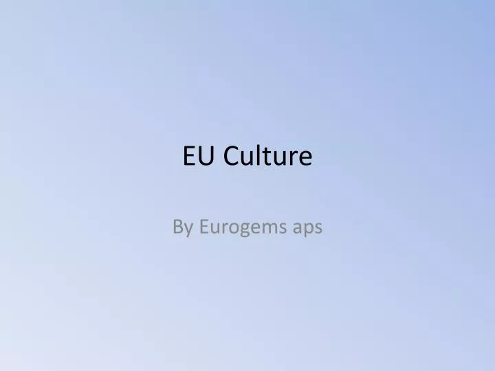 eu culture