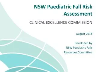 NSW Paediatric Fall Risk Assessment