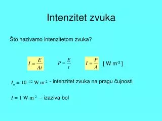 intenzitet zvuka