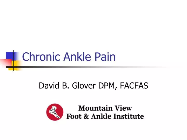 chronic ankle pain