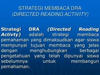 strategi membaca dra directed reading activity