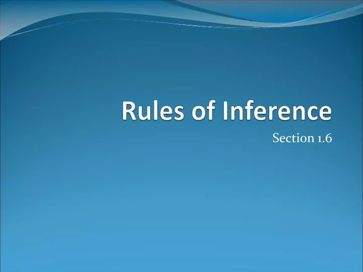 rules of inference