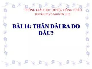 b i 14 th n d i ra do u