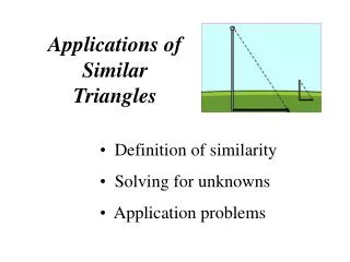 Applications of Similar Triangles