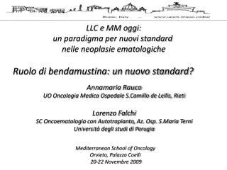 LLC e MM oggi: un paradigma per nuovi standard nelle neoplasie ematologiche