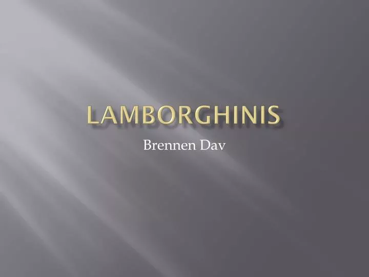 lamborghinis