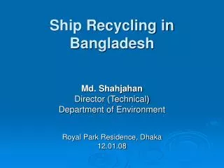 Ship Recycling in Bangladesh