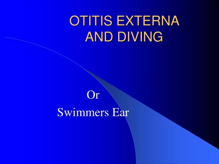 otitis externa and diving