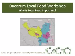 Dacorum Local Food Workshop Why Is Local Food Important?