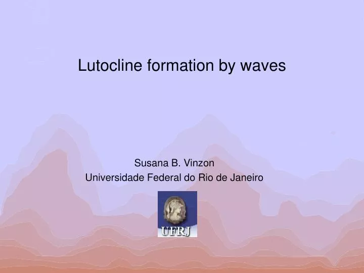 lutocline formation by waves