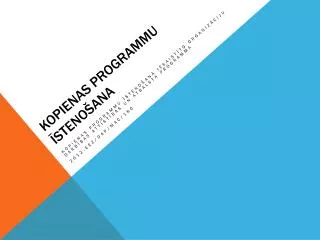 kopienas programmu steno ana
