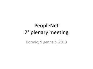 peoplenet 2 plenary meeting