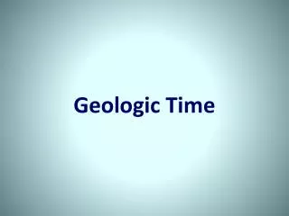 Geologic Time