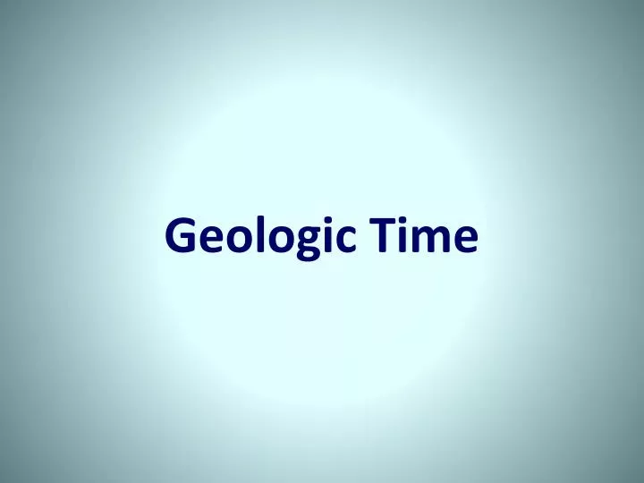 geologic time