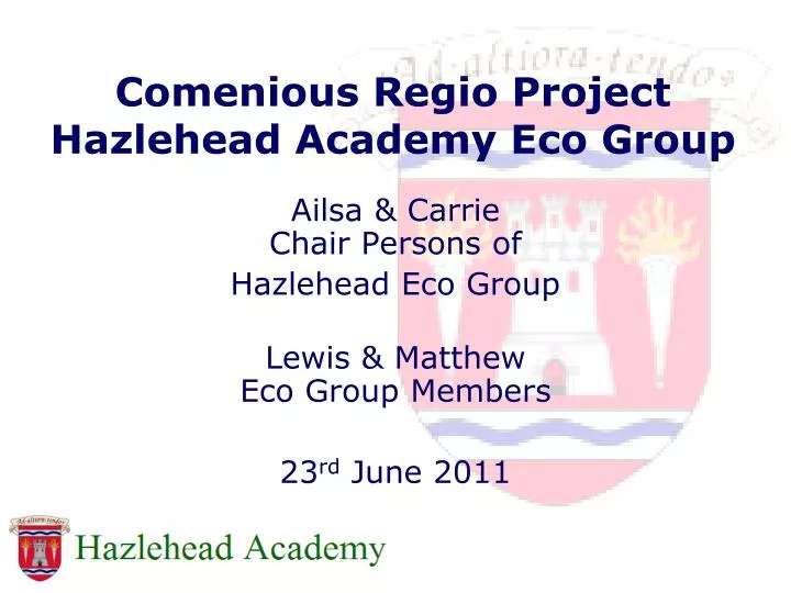 comenious regio project hazlehead academy eco group