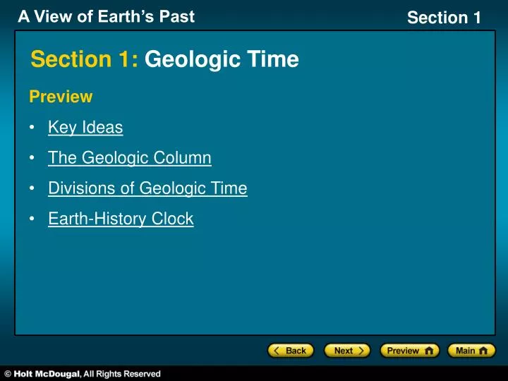section 1 geologic time