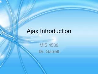 Ajax Introduction