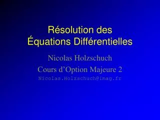 r solution des quations diff rentielles