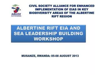 Albertine Rift EIA and SEA Leadership Building Workshop