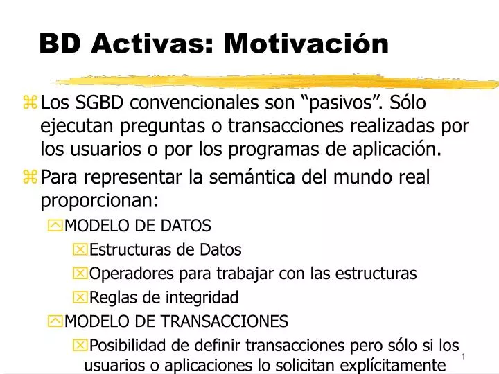 bd activas motivaci n