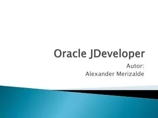 oracle jdeveloper