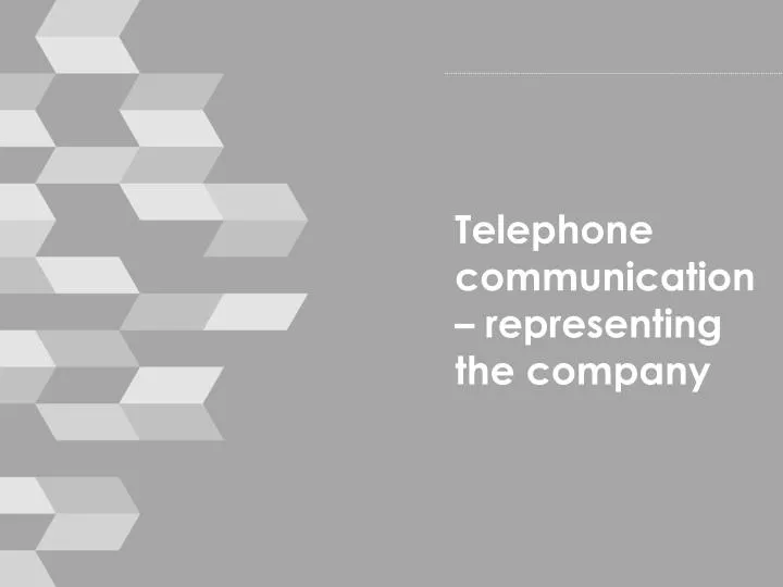 telephone communication representing the company