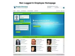 Non Logged In Employee Homepage